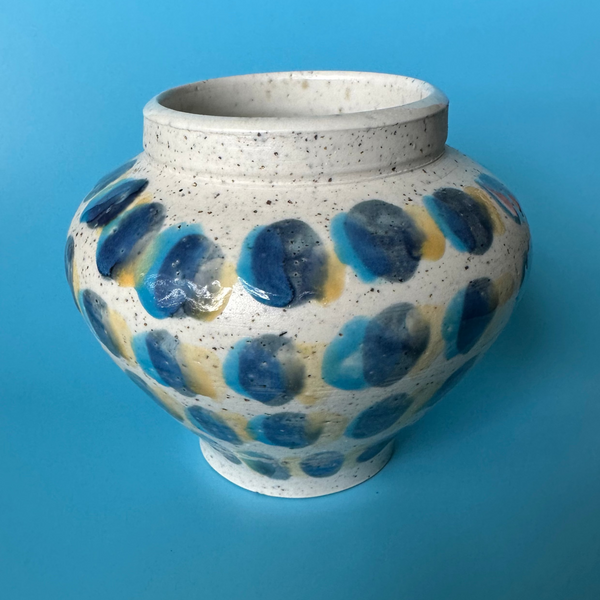 Small Speckled Vase with Dots
