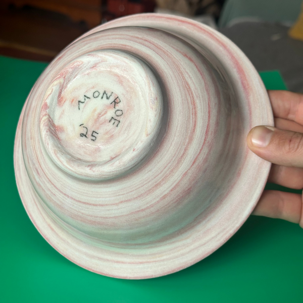 Small Pink Marbled Bowl
